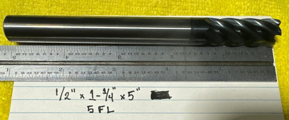 Solid Carbide Corner Radius End Mill - 1/2" 6 Flute AlCrN Coated Variable Helix .030" Radius