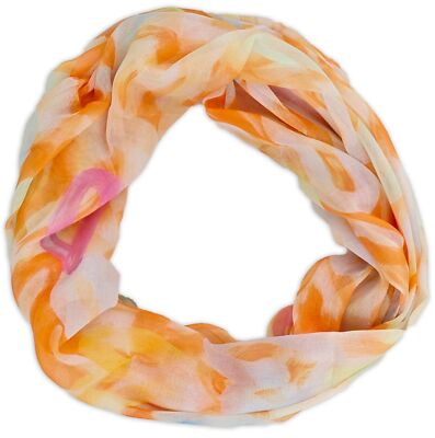 Damen Loop Schal Brushstroke Herz Muster, Popart Style Bunt Schlauchschal leicht