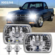 Pair For 82-93 Chevy S10 Blazer GMC S15 7X6" Projector LED Headlights Hi/Lo Beam