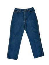 Gitano 80s Mom Jeans Womens 32 waist X 27 inseam High Rise Dark Wash Vintage