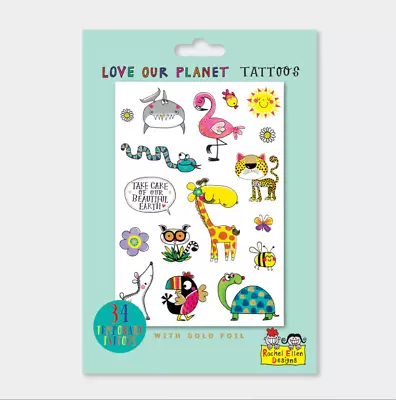 RACHEL ELLEN LOVE OUR PLANET TATTOOS