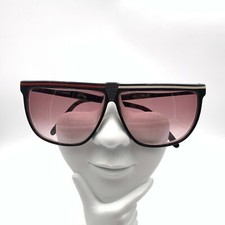 Vintage Anna Klein 938 Black Red White Oversized Oval Sunglasses FRAMES ONLY