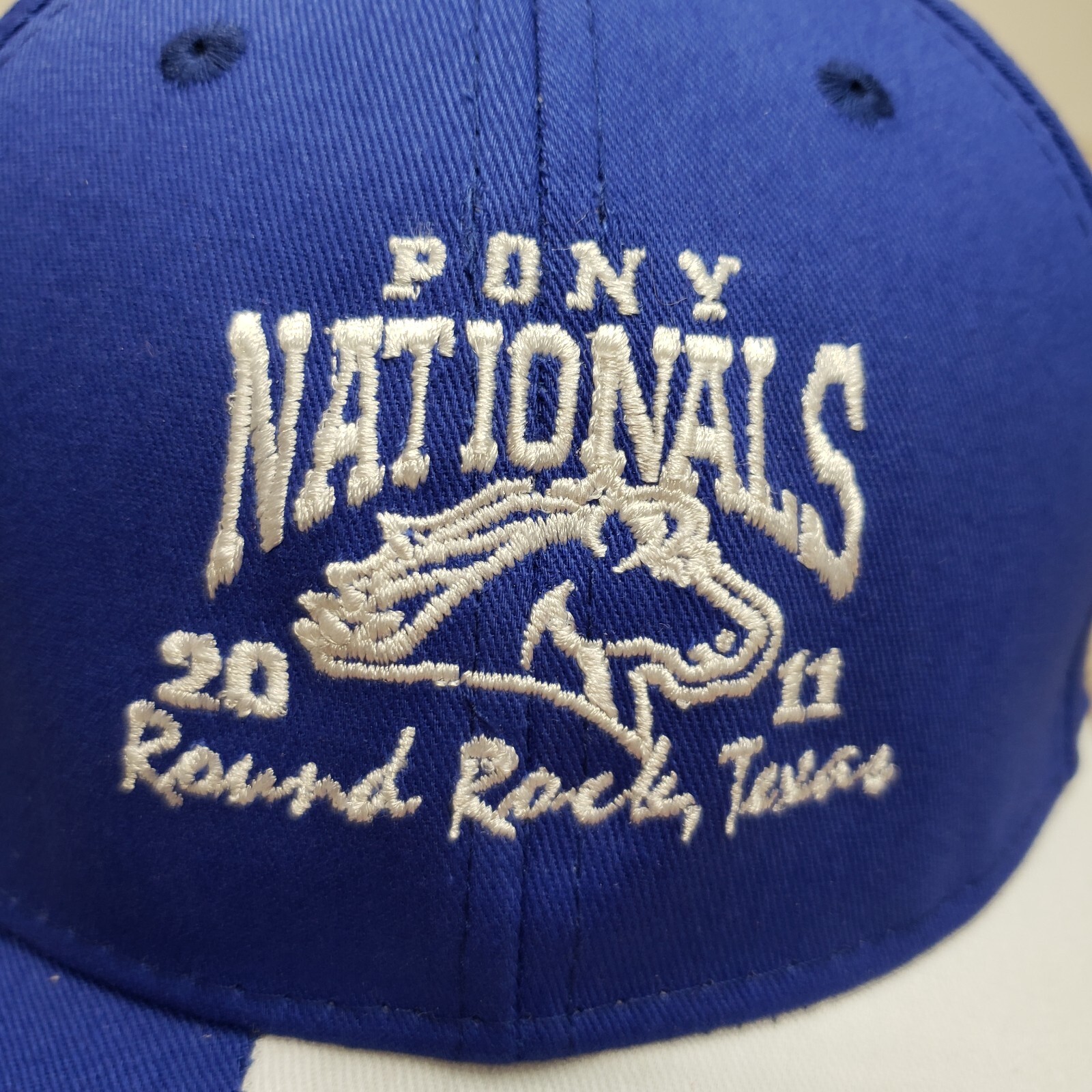 Cappello Berretto Pony Nationals 2011 Cinturino Schiena Rotondo Rock Texas Bandiera Regolabile