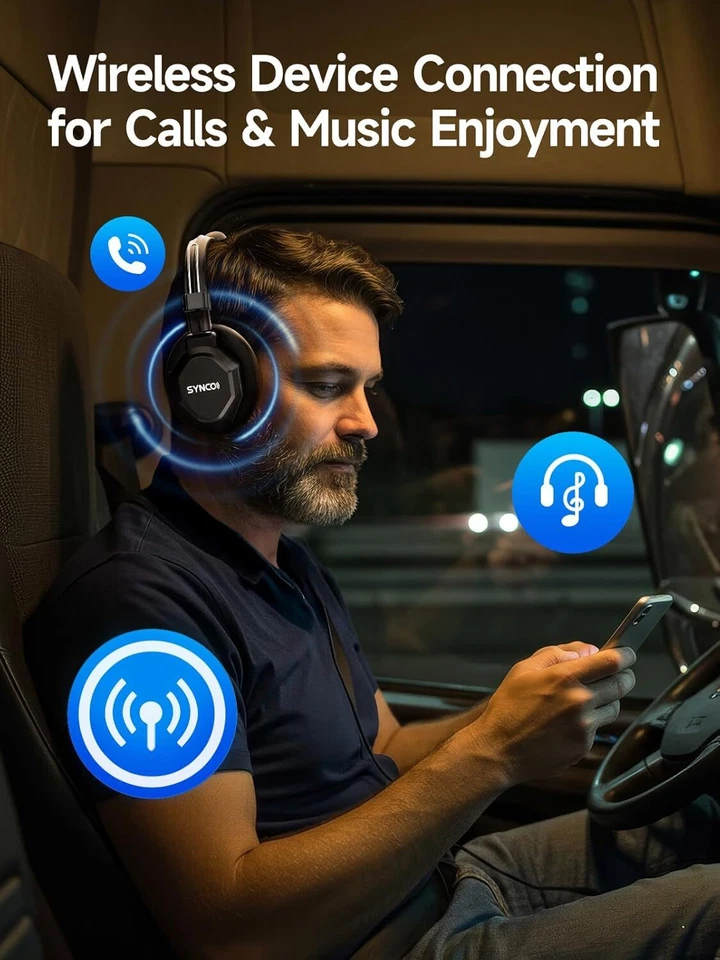 SYNCO XTALK XMax2 Wireless Intercom Headset Two-Ear Headset 500m Range Pack of 2 - Image 3 of 4