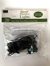 20 Incandescent Clear Rice Lights on Green Cord - WHD Floral