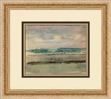 John La Farge Surf Breaking Tahiti Custom Framed Print