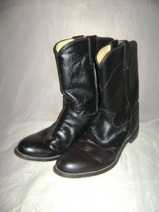 Zapatos botas de motocicleta Roper de justin para hombres talla 11 D Estilo  3133 Negro Cuero Vaquero | eBay