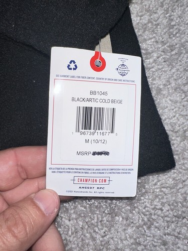 Champion Black Artic Cold Beige Youth Full Zip Fleece Jacket M (10/12) NWT - Picture 3 of 7