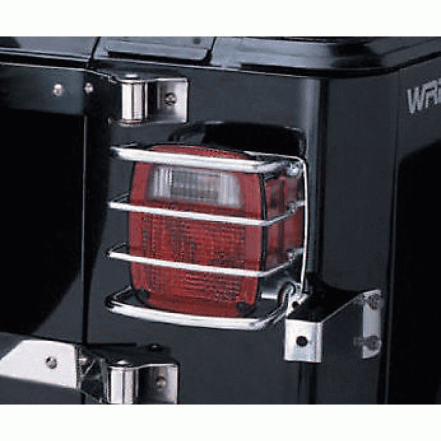 Outland 391122601 Black Euro Tail Light Guard for Jeep CJ//YJ//TJ Wrangler