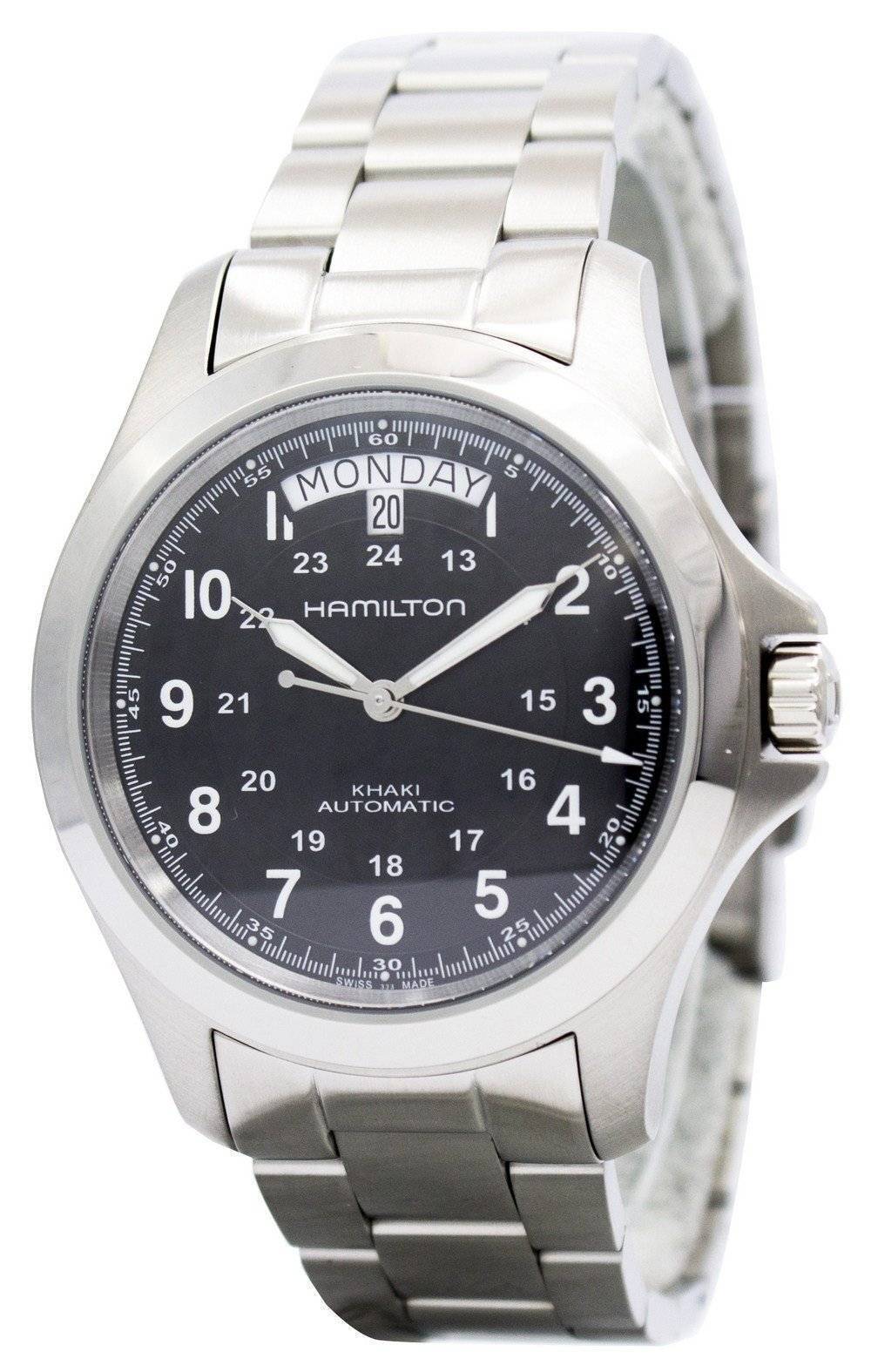 Hamilton Khaki King Automatico Nero Acciaio Inossidabile H64455133 Orologio Uomo