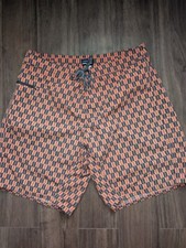 Patagonia Wavefarer Board Shorts Quiver Glowing Ember Zip Pocket Men's Sz 36