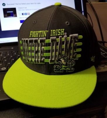 Notre Dame Fighting Irish '47 Brand Fluorescent Snapback SAMPLE Hat men's OSFA