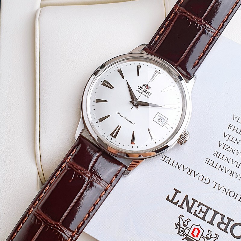 Orient TAC00005W0 Bambino White Analog Automatic Brown Leather Men