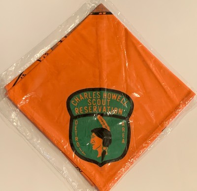 BSA Charles Howell Scout Reservation Detroit Area Neckerchief with Map