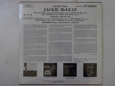 その他 LP Jackie Mclean Jackies Bag BNJ71071 BLUE NOTE /00260 LP JACKIE MCLEAN Jackie's Bag BNJ71071 BLUE NOTE JAPAN | eBay