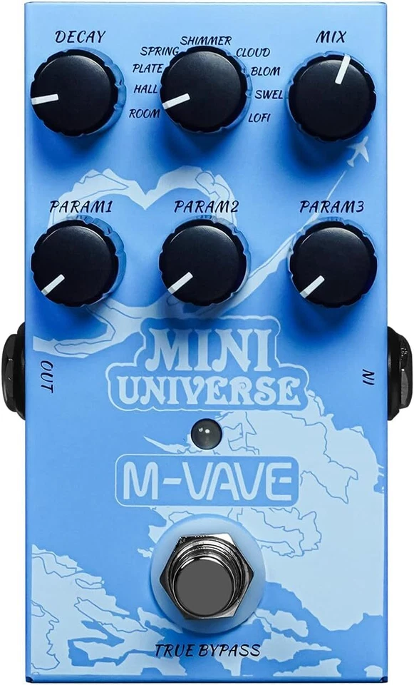 Pedal de Guitarra M-VAVE pd38 Reverb Sonido Único 9 Efectos Universo Pedales Digital Foto 4 de 4