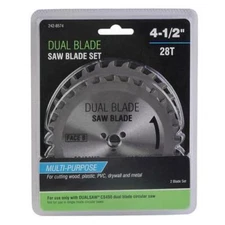 DUALSAW CS450 Dual Circular Saw 2 Blade Set 4-1/2" 28T Multi-Purpose Metal, Wood