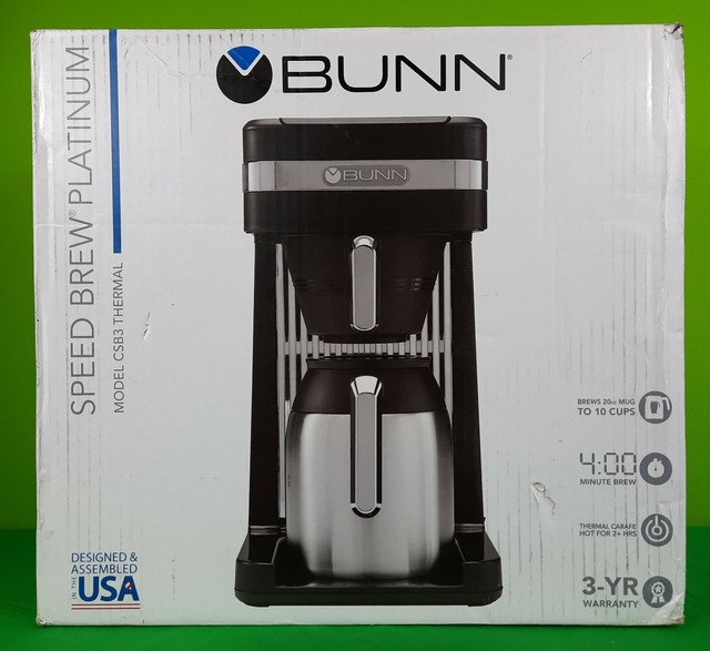 BUNN CSB3T 10 Cups Speed Brew Platinum 