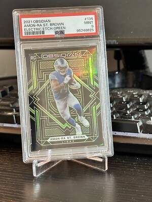 2021 Panini Obsidian - Rookies Amon-Ra St. Brown #134 Electric