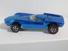 Hot Wheels Redline Turbofire 1968 Blue White Interior - Made In U.S.A. 4/126