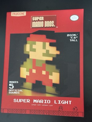New Paladone Nintendo Block Super Mario Bros Light Lamp & 5 Sounds Video Game