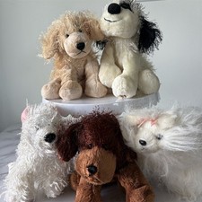 Ganz Webkinz Plush Golden Retriever, Yorkie & More 5 piece Bundle