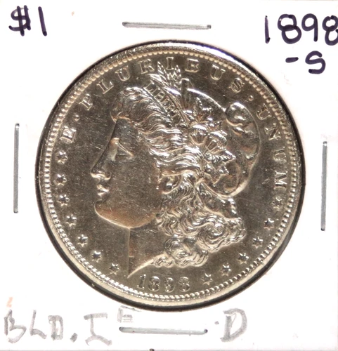 1898-S Morgan AU No Reserve wysiwyg free shipping bld.id