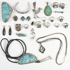 Assorted Native American Sterling Silver Jewelry Lot 12.6oz .925 30488