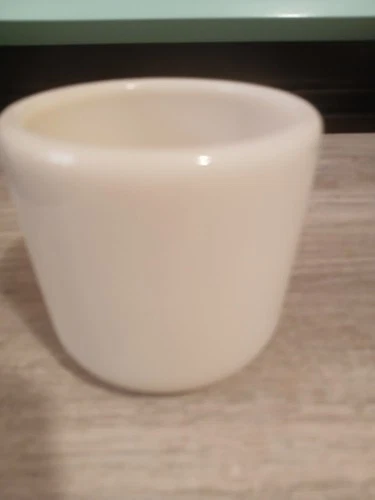 Vintage Corning U S Navy Watchman Milk Glass Hand Warming Coffee Mug USA