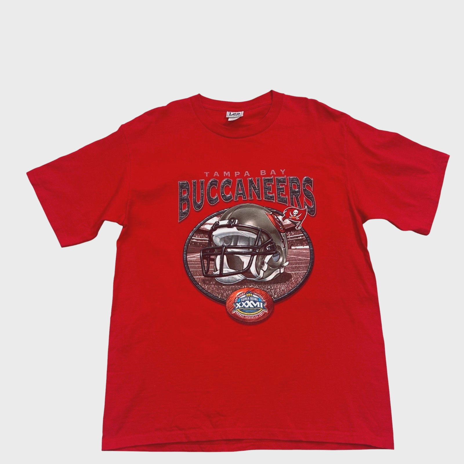 Vintage Tampa Bay Buccaneers NFL T-Shirt Men's Large Red Lee Sport Y2K Cotton