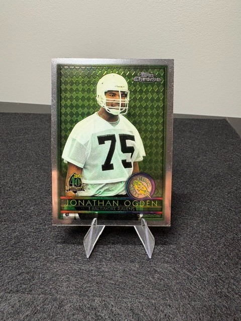 1996 Topps Chrome - #163 Jonathan Ogden (RC) Baltimore Ravens HOF