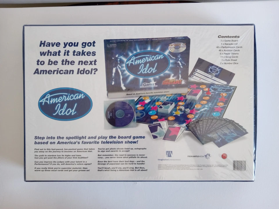 American Idol Board Game with Karaoke CD (2003) Factory Sealed Vintage - Image 3 of 4