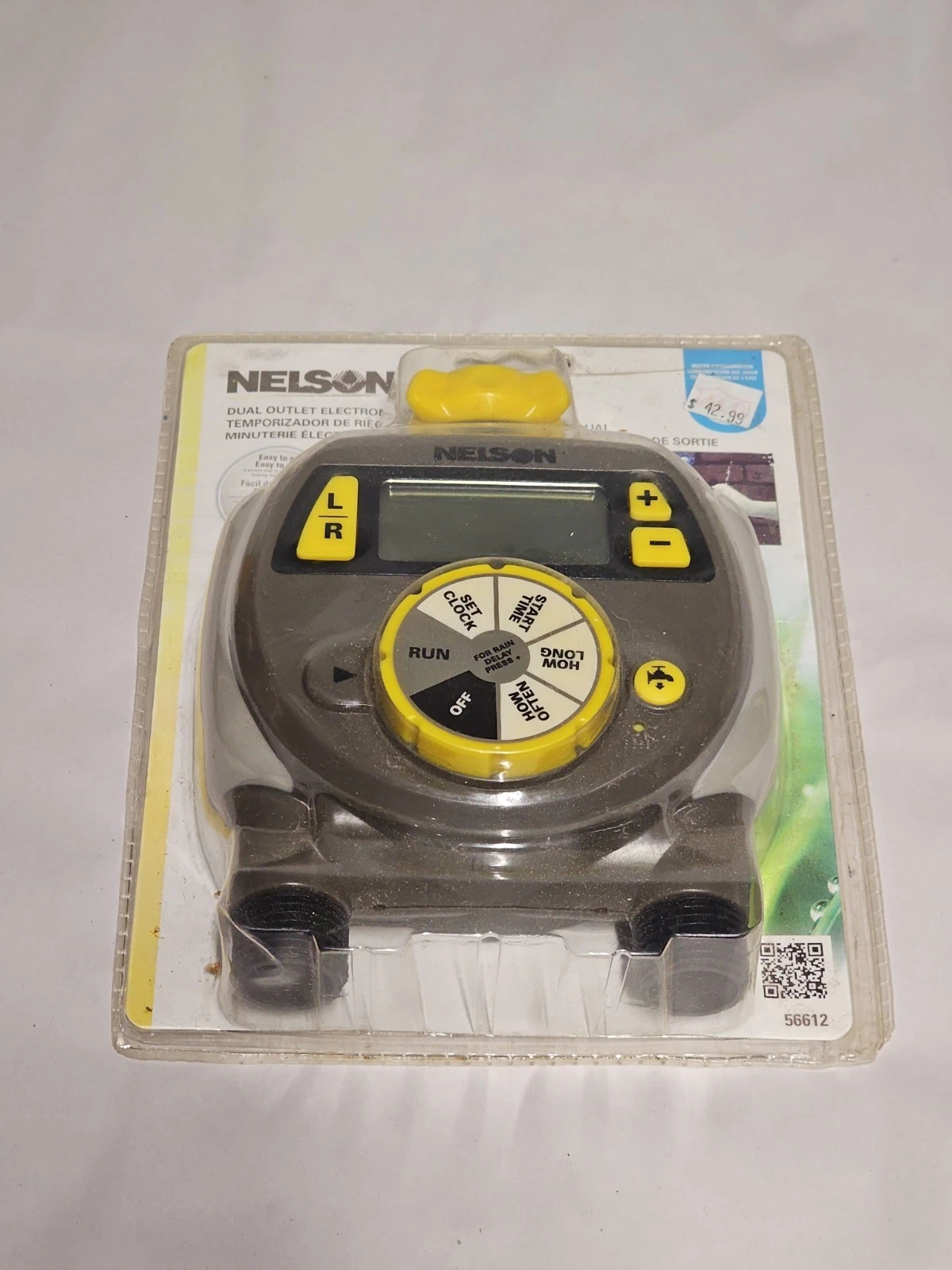 Nelson Dual Outlet Electronic Water Timer Customize Run Time 1-360 Minutes Nos