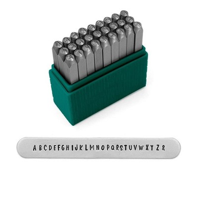 ImpressArt  Basic Homeroom 27 Piece Uppercase Letter Metal Stamp Set 3mm for ...