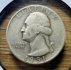 1951-S Washington Quarter - Actual Coin Shown - Free Shipping & Tracking INV#120