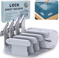 Upgrade Bed Sheet Holders for Corners, Lock Sheet Holders, 4Pcs Fitted Sheet Hol