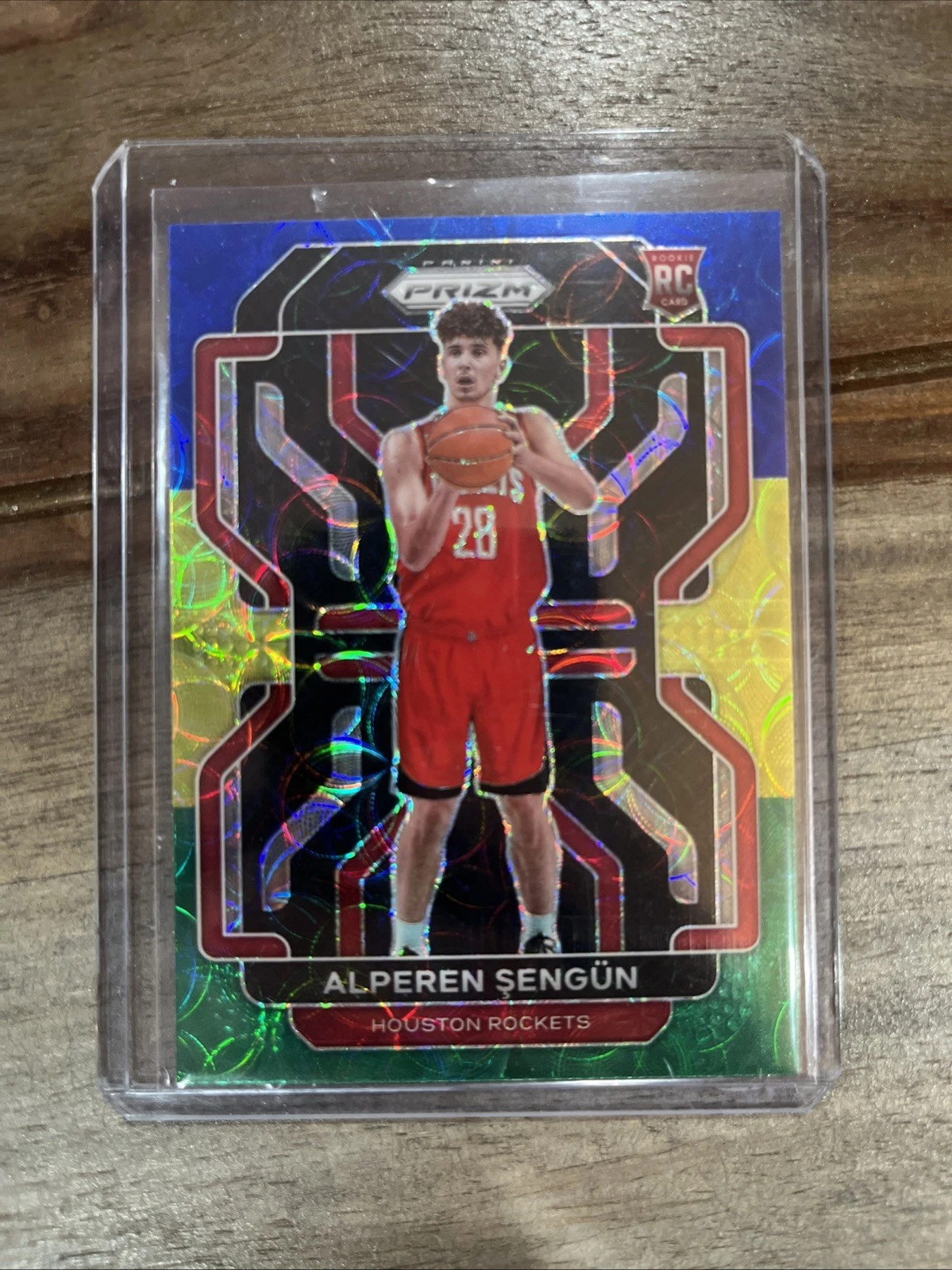 2021-22 Panini Prizm #318 Alperen Sengun Choice Blue Yellow Green Prizm Rookie