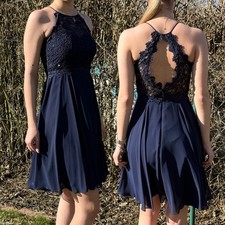 Marie Lund Jugendweihekleid Abschlusskleid Rückenfrei dunkelblau