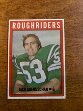1972 O-PEE-CHEE CFL FOOTBALL CARD - # 82 Jack Abendschan