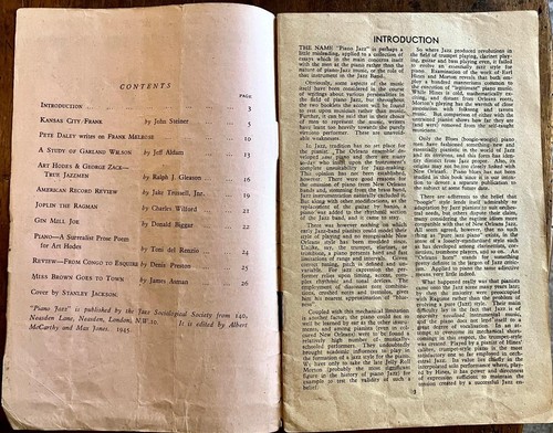 1945 PIANO JAZZ Number One SCARCE MUSIC PAMPHLET - Imagen 3 de 3