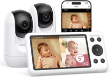BM04 Smart Wifi Baby Monitor with 2 Cameras, 5" 1080P Split Screen Video Baby Mo