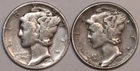 (2) Mercury Dimes - 1945D(VF) 1945P(VF) - #0286ED - FREE SHIPPING