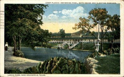 #ad New Braunfels TX Texas Landa Park Camp Placid c1900 20s Vintage Postcard $8.29