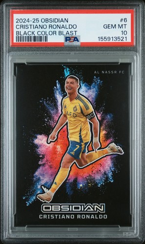 2024 Panini Obsidian Black Color Blast Cristiano Ronaldo #6 card