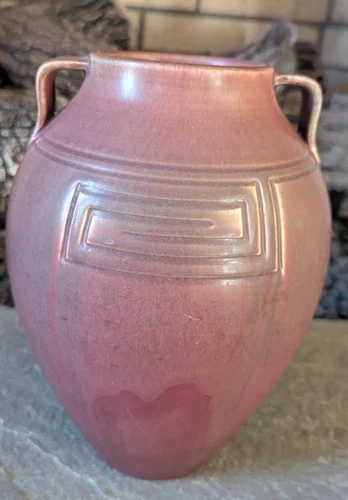 Rookwood Pottery Vase 604C Greek Key Matte Glaze 9"