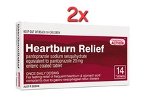Pharmacy Action Heartburn Relief 28 Tablets Pantoprazole 20mg Same as Somac