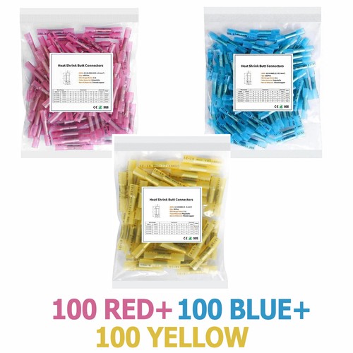 Heat Shrink Connectors-200PCS Boxed 3:1 Waterproof Assortment 3 Colors Free Ship - Picture 42 of 45