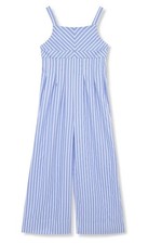 Habitual Girls Blue White Stripe Wide Leg Jumpsuit, Size 14