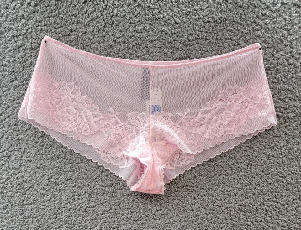Ropa interior corta Natori Flora para niña XL rosa perfecto cintura elástica tirar Foto 2 de 4