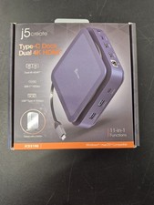 J5 Create USB-C Dock Dual 4K HDMI Port Hub 12-in-1 JCD3198 'NIB
